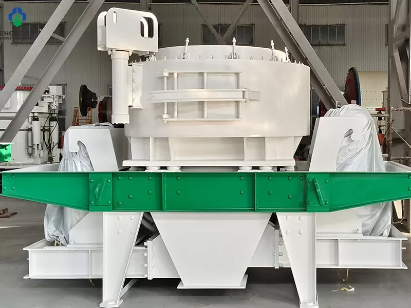VSI sand making machine feed opening with rotor and wear tips detail