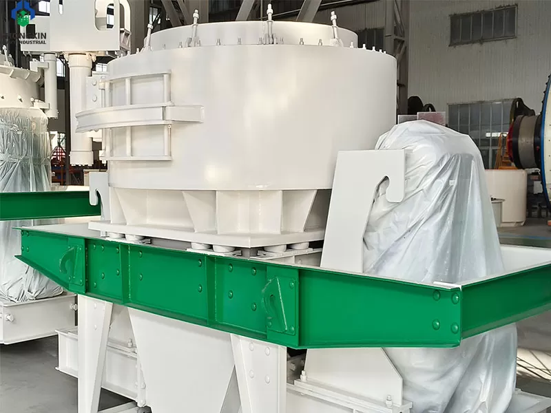 Stone sand making machine discharge opening with cascade system