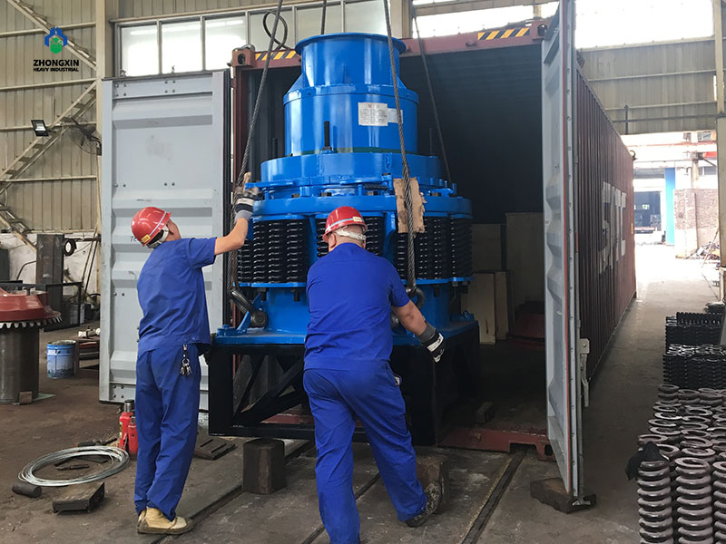 PY spring cone crusher loading and delivery for mining project export