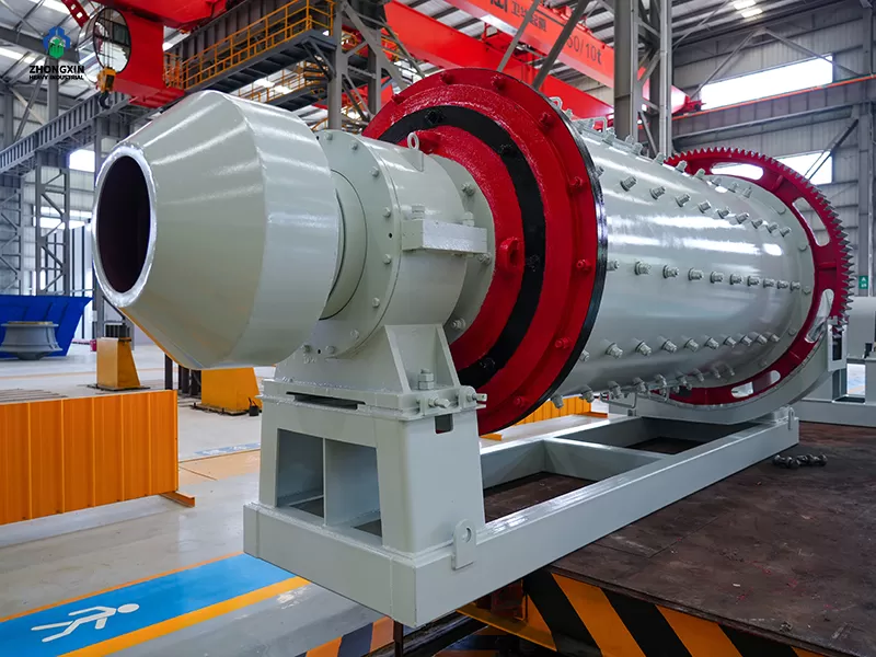 Ball mill manufacturing process in factory workshop