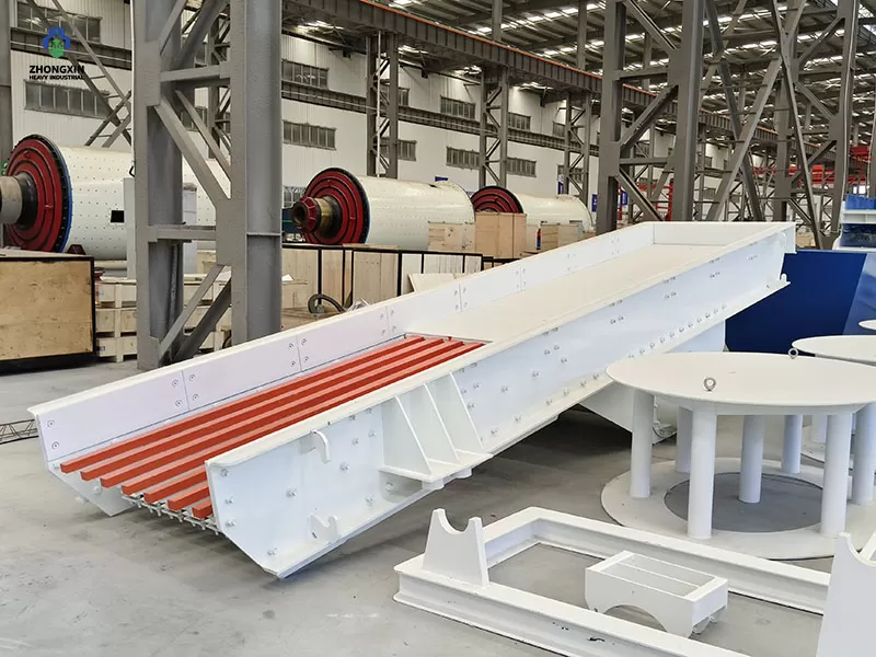 ZSW Vibrating Feeder manufactured for aggregate and mining applications