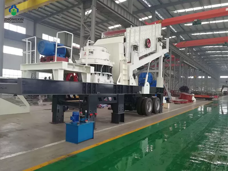 Mobile cone crusher for sale with hydraulic adjustment and control system