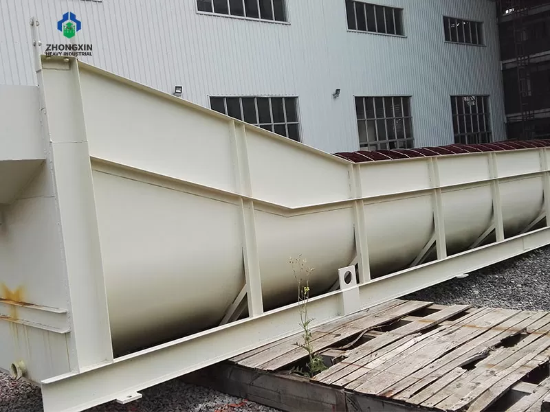 Finished premium green spiral sand washer ready for quality inspection in the manufacturing plant.