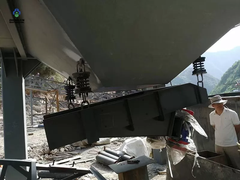 GZT Vibrating Feeder application in quarry crushing and screening production line