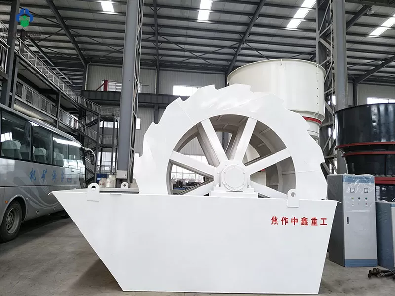 Factory-built wheel bucket sand washer designed for aggregate and silica sand cleaning