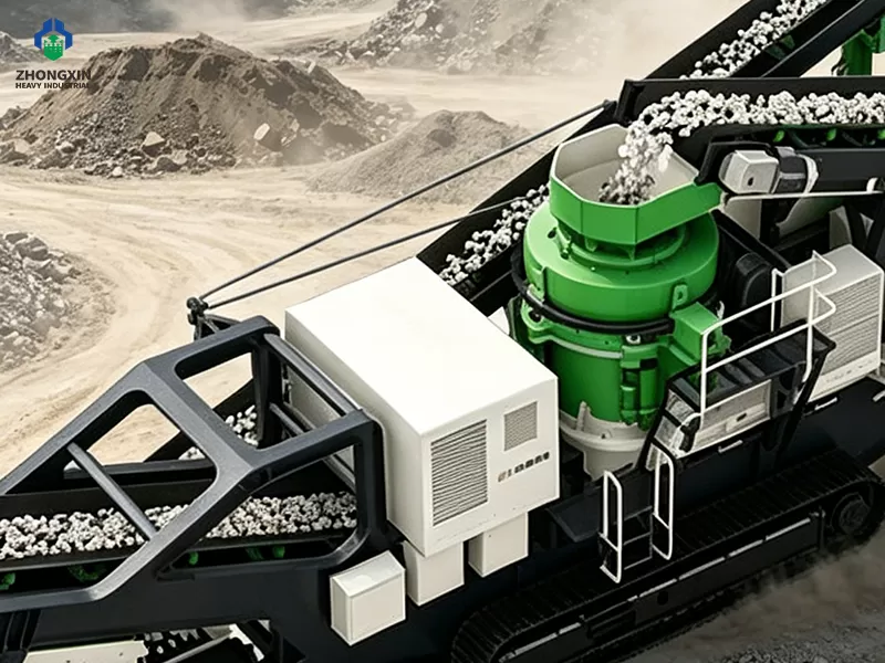 Tracked mobile crushing station delivering efficient rock crushing performance