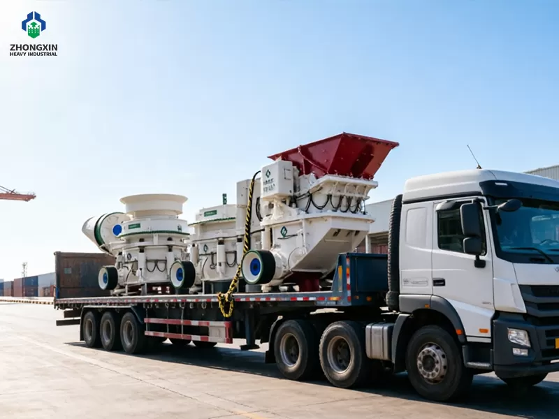 Tracked impact crusher station ready for export shipping with LTF1213 model for hard rock crushing application