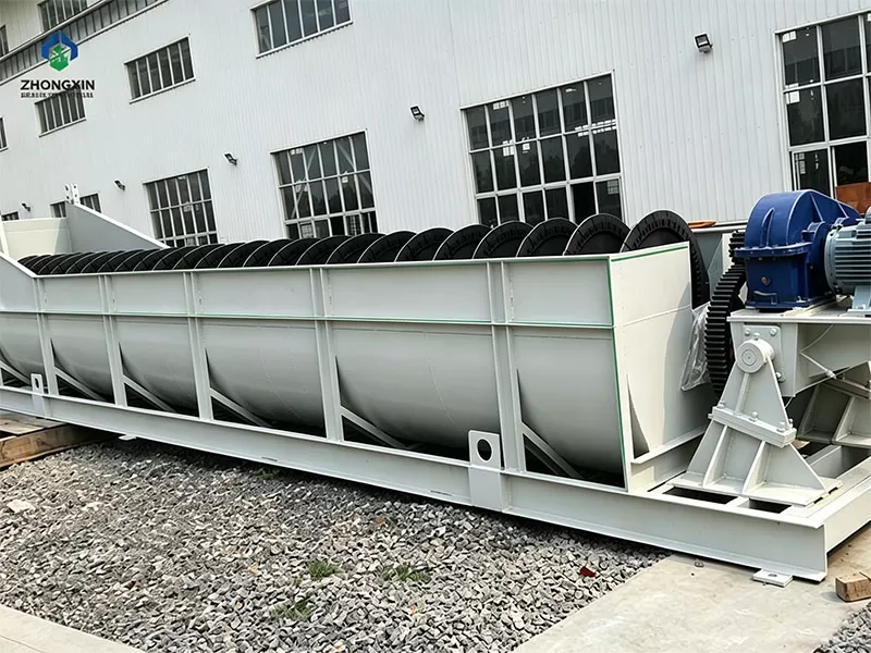 Industrial wheel bucket sand washing machine assembled in the factory with durable steel structure