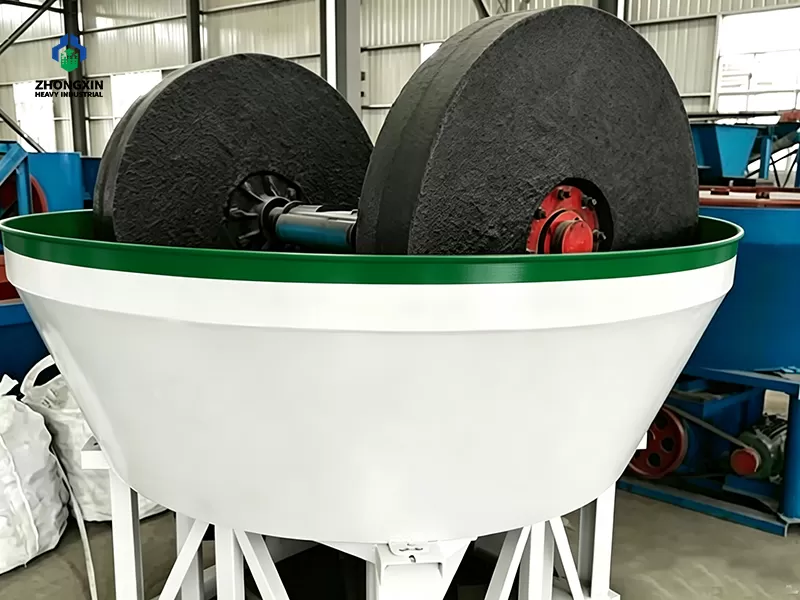 Wet Pan Mill production line in factory for gold mining applications
